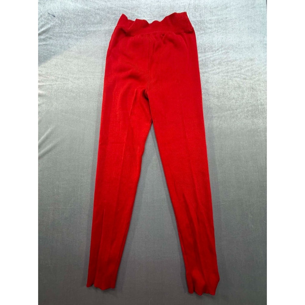 Vintage Laura Biagiotti Made in Italy Dress Pants 100% Silk Women Size Small Red
